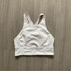 Free people movement high neck cut out tank top/sports bra - white